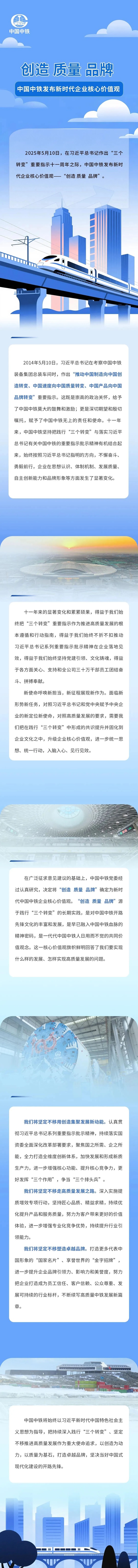 创造 质量 品牌——中国中铁发布新时代企业核心价值观